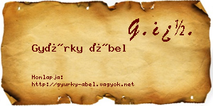 Gyürky Ábel névjegykártya