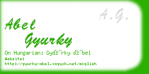 abel gyurky business card